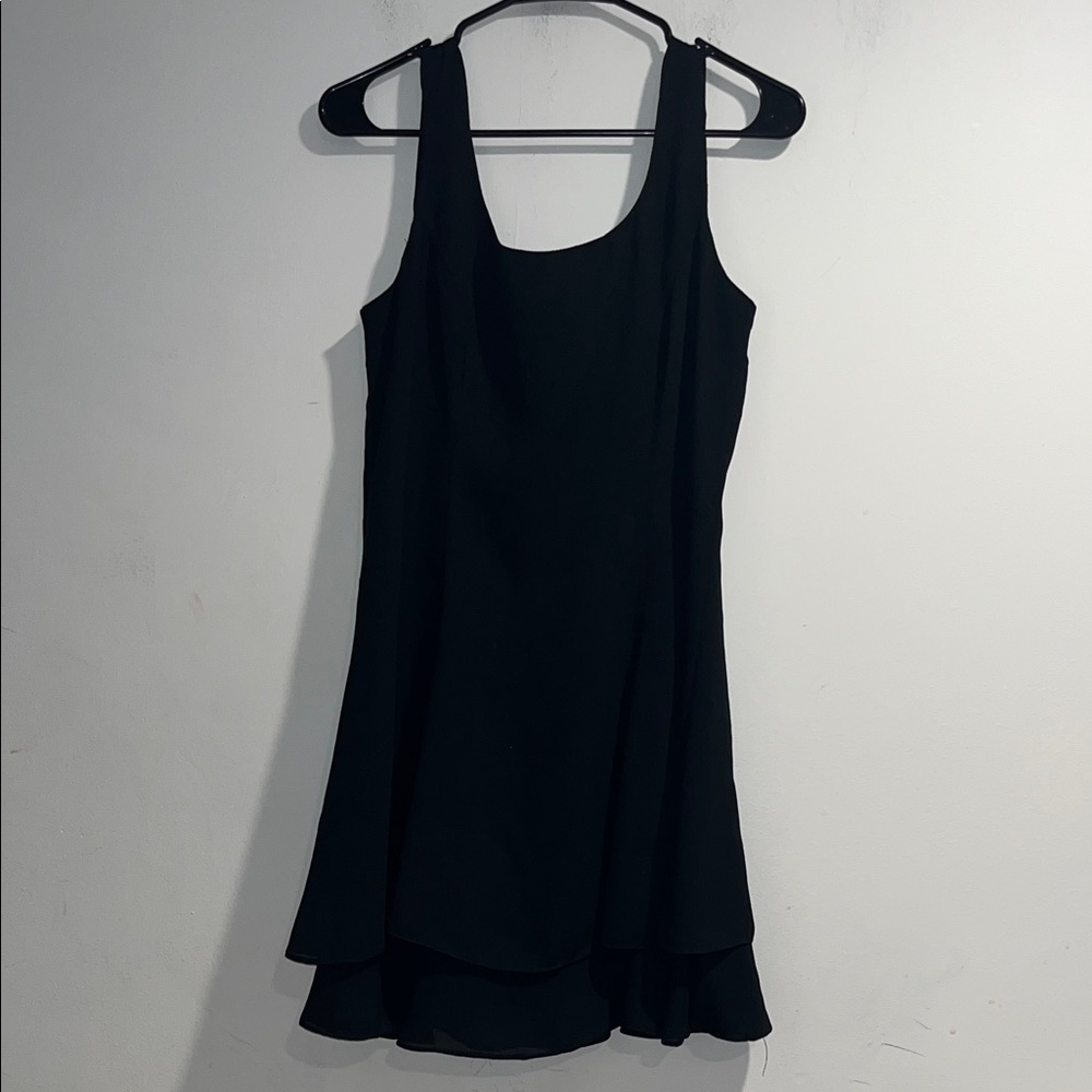 HAMPTON NITES PETITES VTG black mini dress